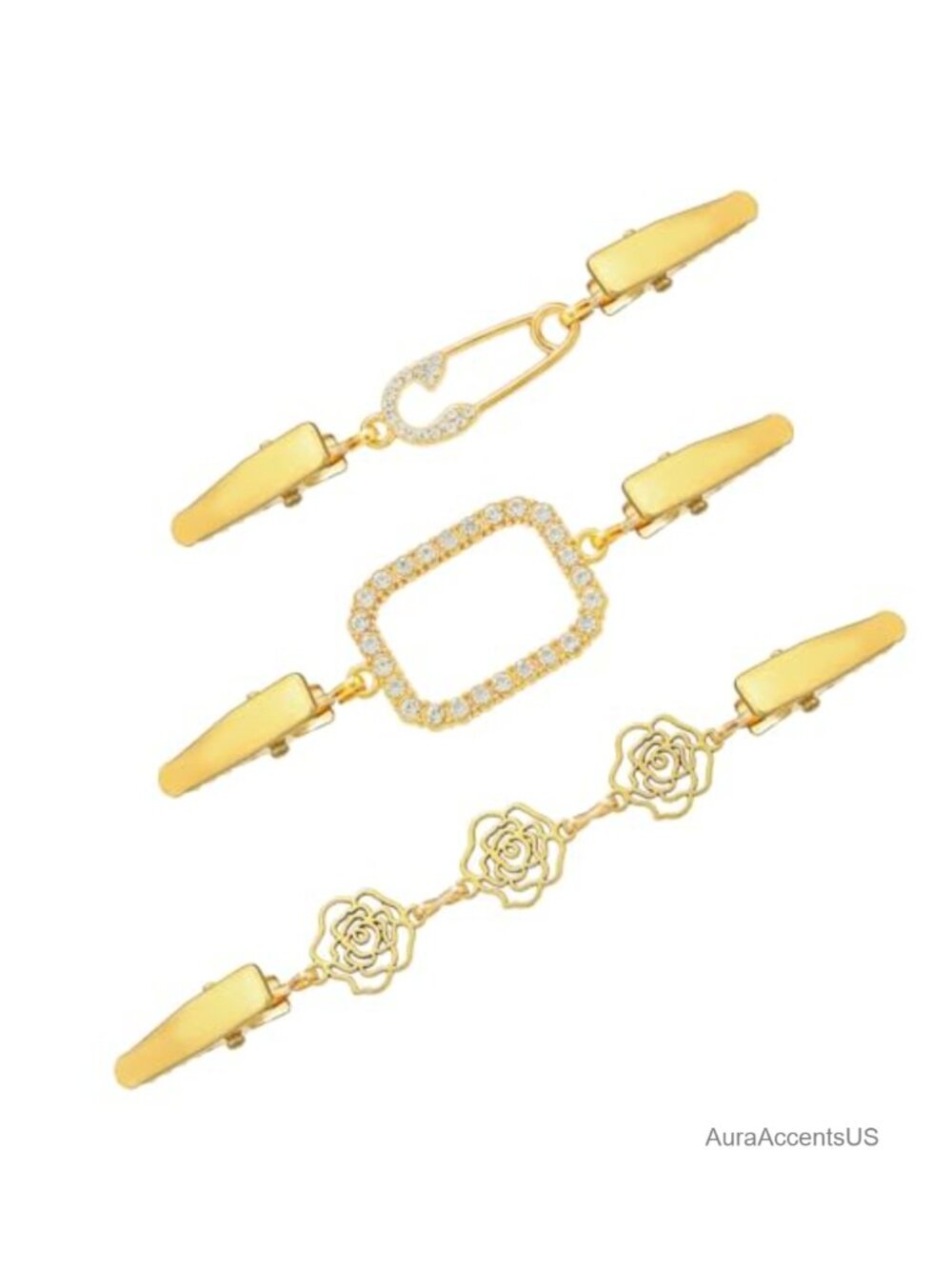 Vintage Sweater Clips Set Brooch Pins for Women